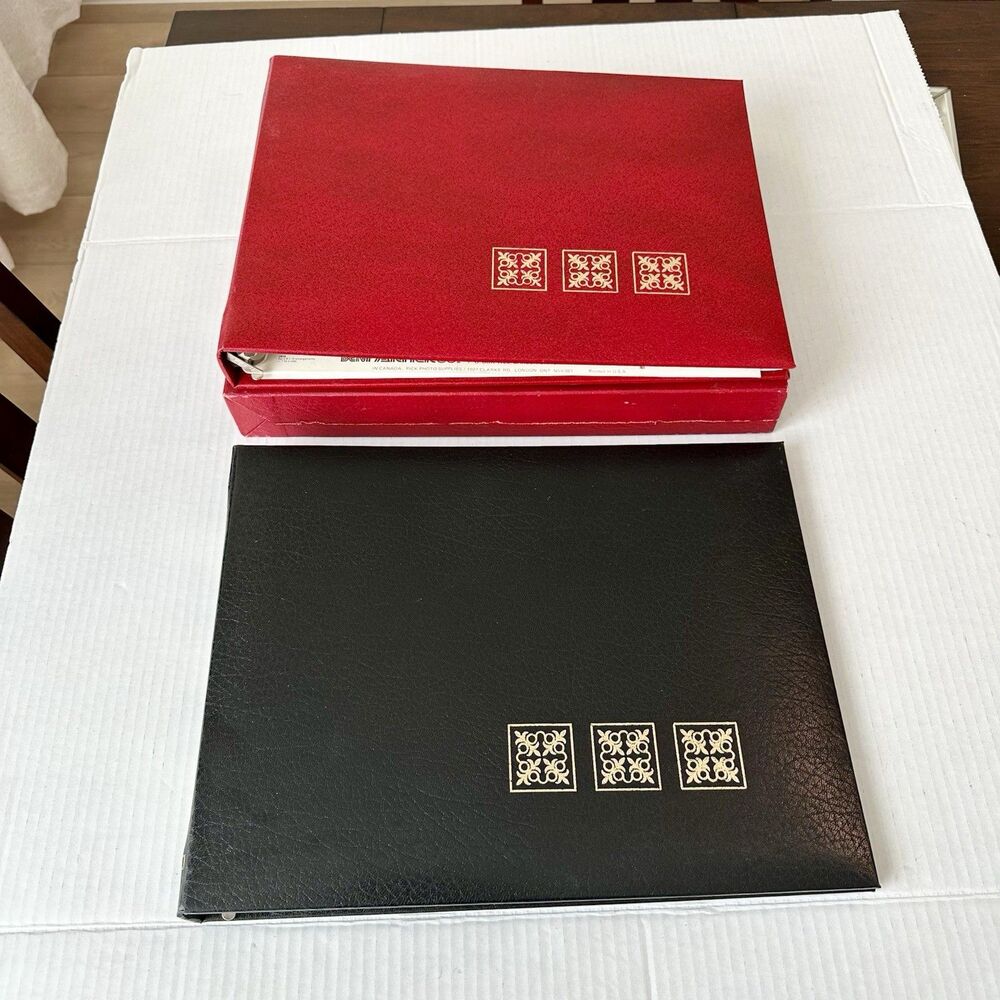 Ben Parker Co Faux Leather Scrapbooks Photo Album Binder Red Black *Read